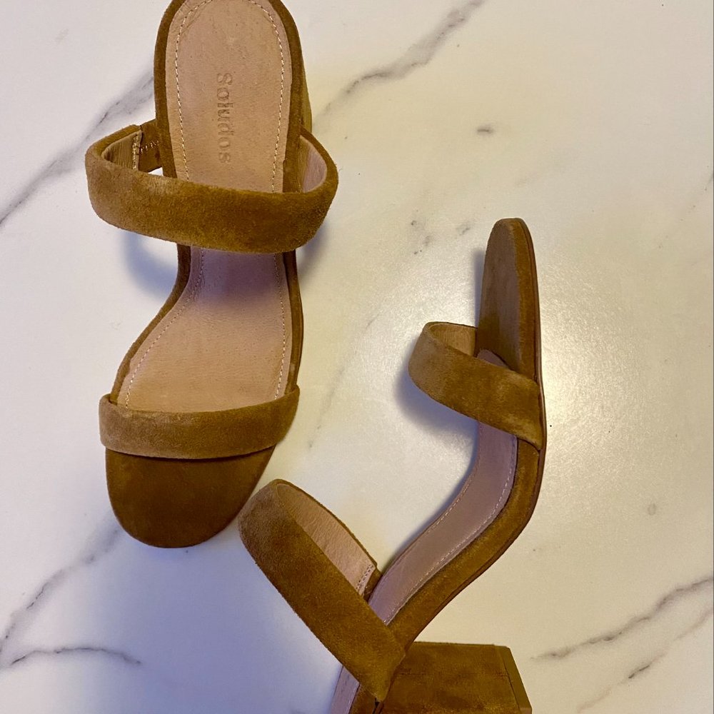 NIB Soludos Ines Heel in Walnut, Size 7